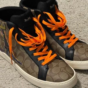 NWT Coach Jean Michel basquiat  Men's Clip High Top Sneaker limited edition
